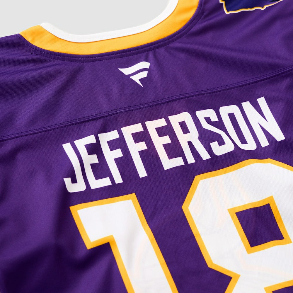 NFL Justin Jefferson Minnesota Vikings Hockey Jersey - Purple cheap