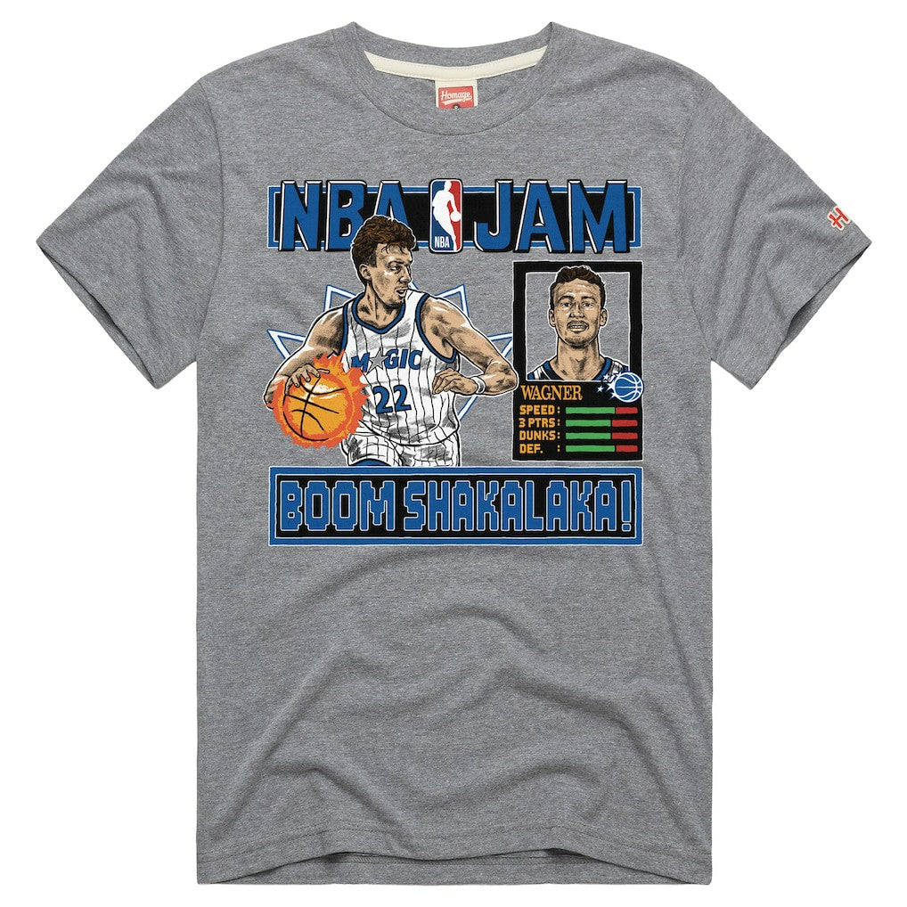 Franz Wagner Orlando Magic Homage Unisex NBA Jam Tri-Blend T-Shirt Gray