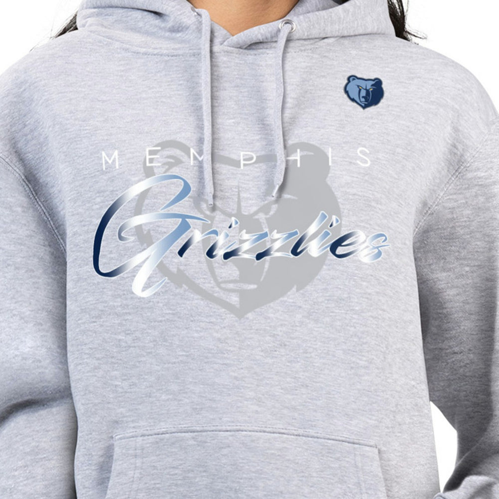 Memphis Grizzlies G-III 4Her by Carl Banks Women's Shadow Logo Tri-Blend Fleece Hoodie Gray