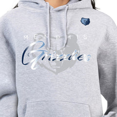 Memphis Grizzlies G-III 4Her by Carl Banks Women's Shadow Logo Tri-Blend Fleece Hoodie Gray