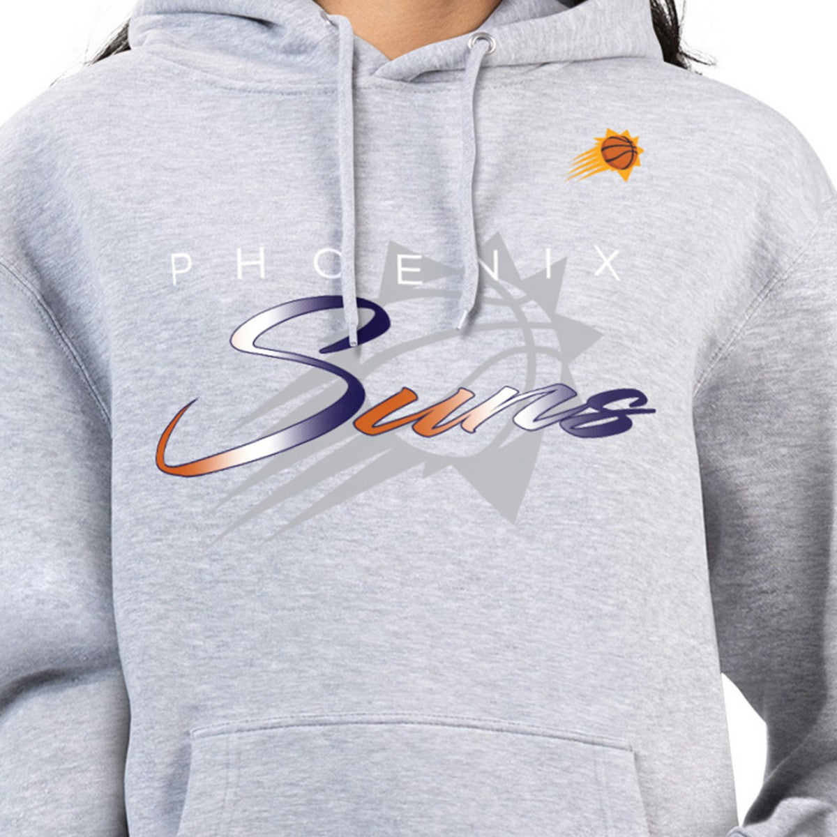 Phoenix Suns G-III 4Her by Carl Banks Women's Shadow Logo Tri-Blend Fleece Hoodie Gray