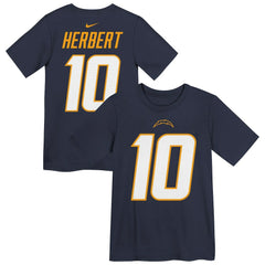 Justin Herbert Los Angeles Chargers Youth Name & Number T-Shirt Navy
