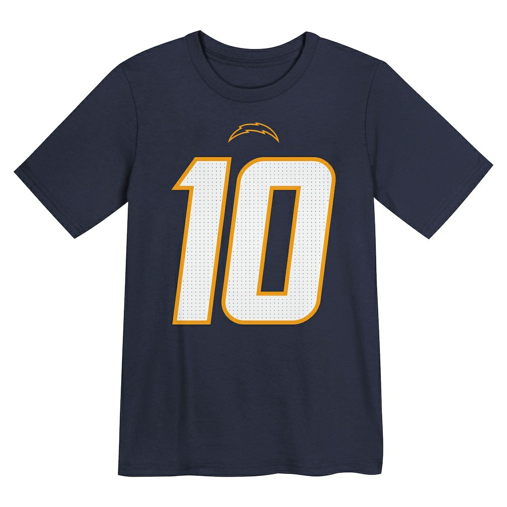 Justin Herbert Los Angeles Chargers Youth Name & Number T-Shirt Navy