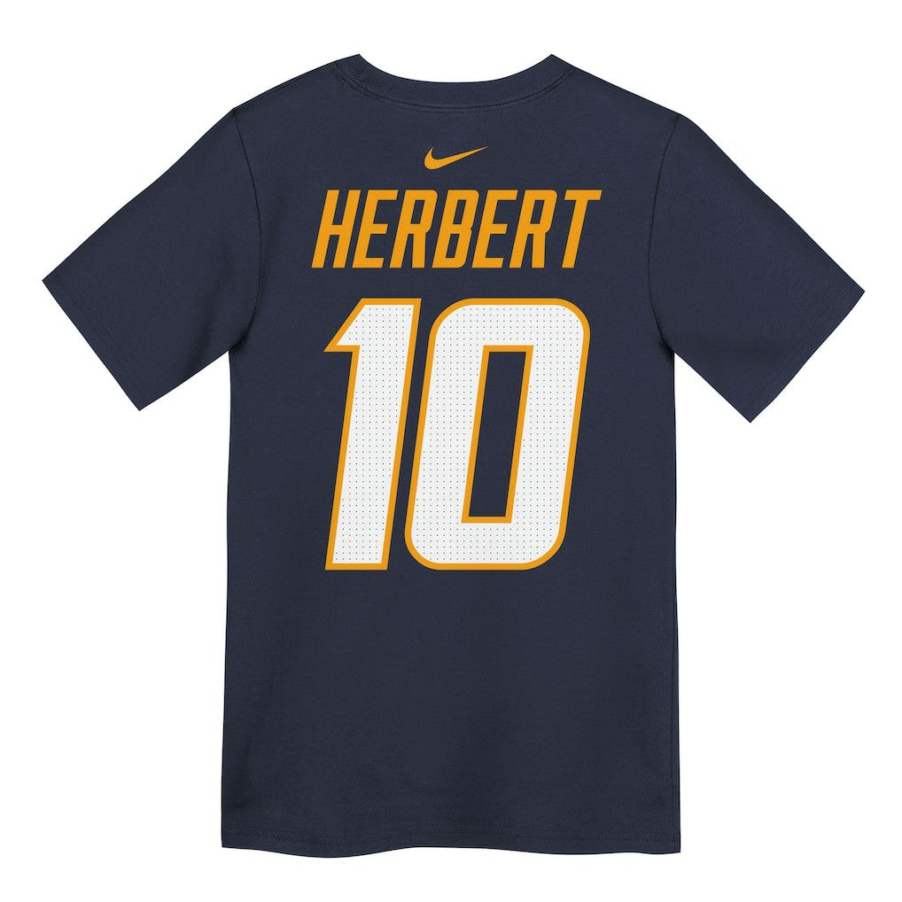 Justin Herbert Los Angeles Chargers Youth Name & Number T-Shirt Navy