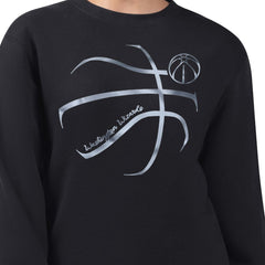 Washington Wizards G-III 4Her by Carl Banks Women's Metallic Print Basketball Sketch Fleece Sweatshirt Black