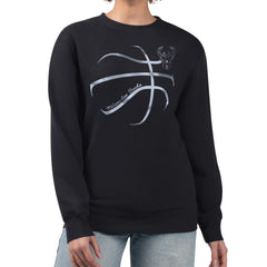 Milwaukee Bucks G-III 4Her by Carl Banks Women's Metallic Print Basketball Sketch Fleece Sweatshirt Black