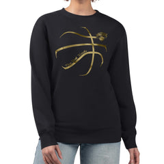New York Knicks G-III 4Her by Carl Banks Women's Metallic Print Basketball Sketch Fleece Sweatshirt Black
