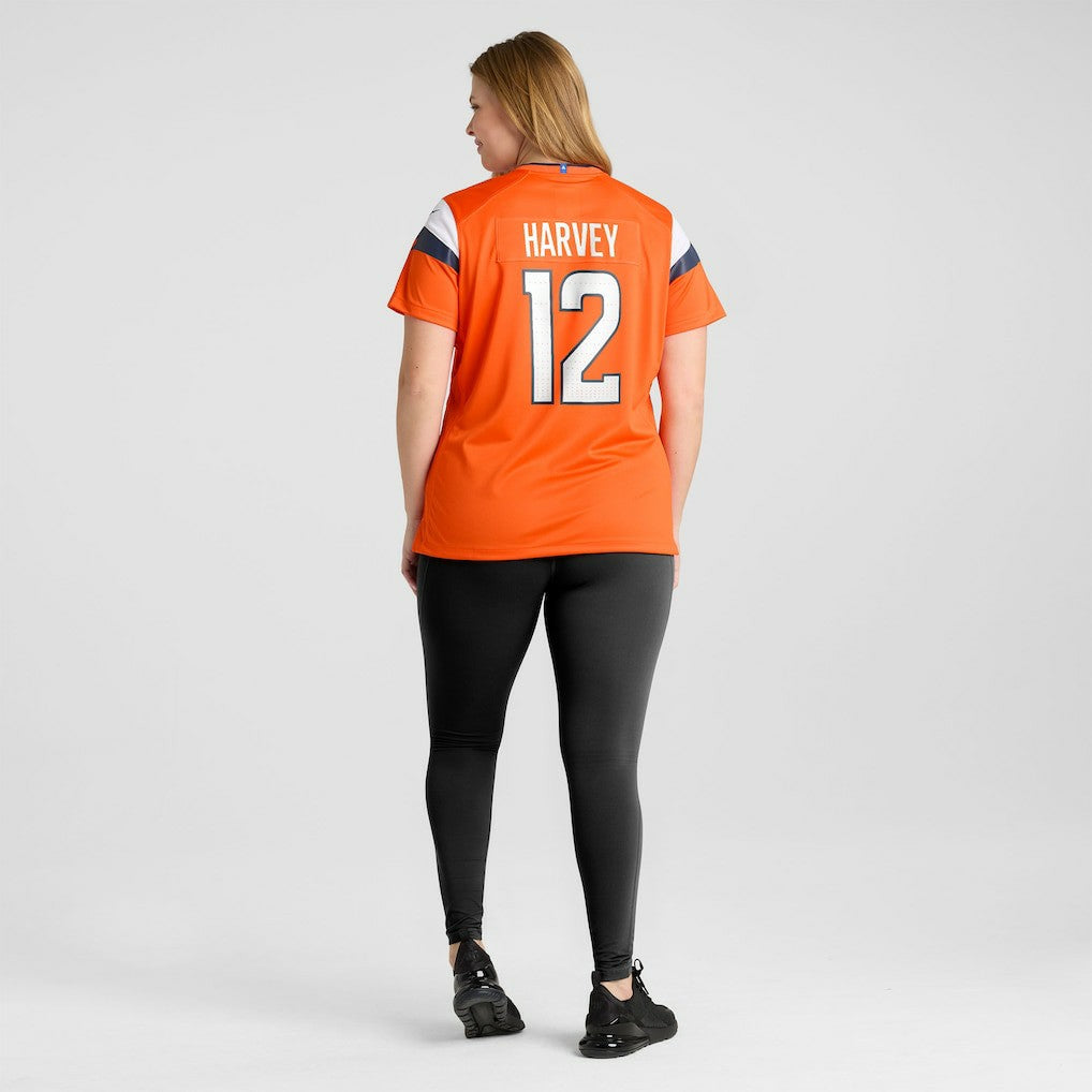 RJ Harvey Denver Broncos Women's Team Game Jersey Orange
