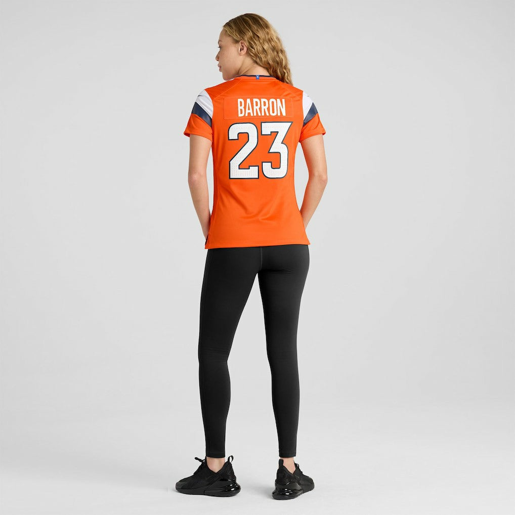 Jahdae Barron Denver Broncos Women's Team Game Jersey Orange