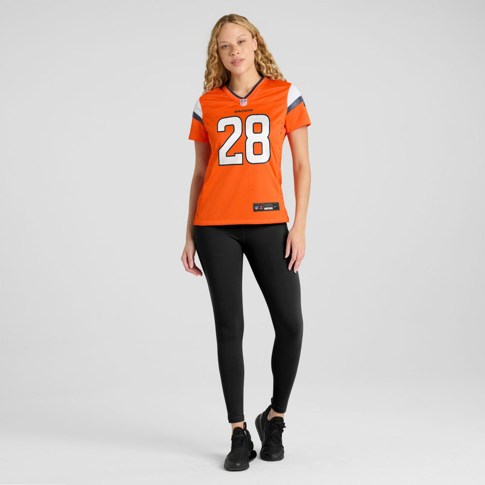 Tyler Badie Denver Broncos Women's Team Game Jersey Orange