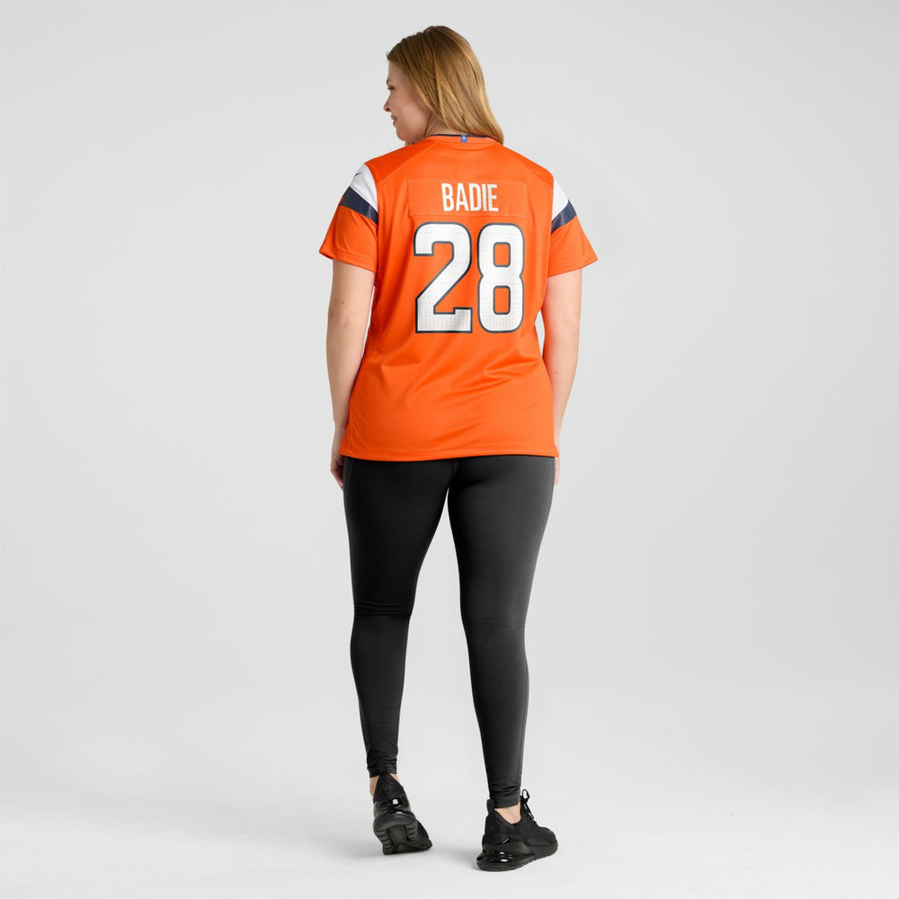 Tyler Badie Denver Broncos Women's Team Game Jersey Orange