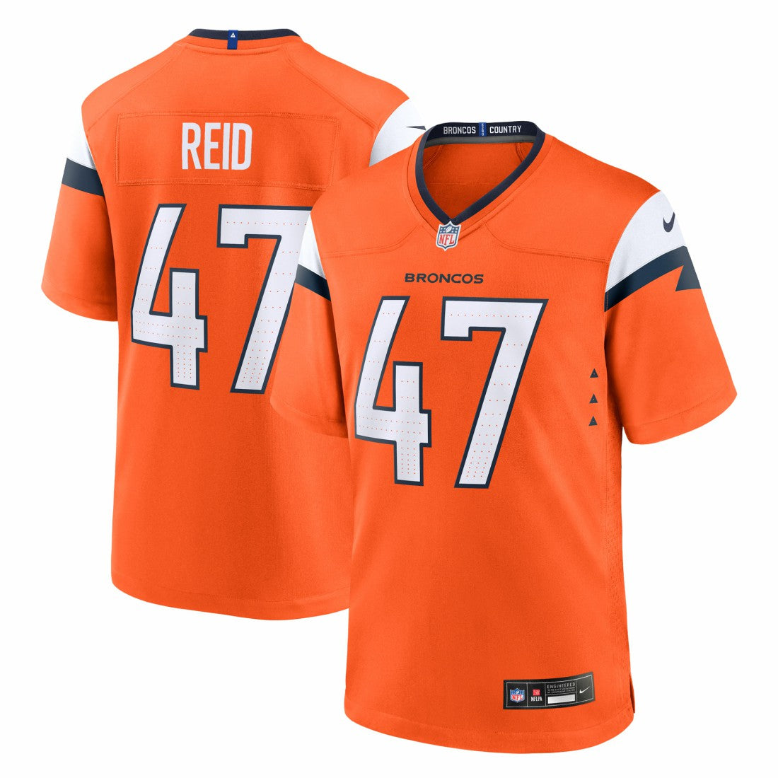 Karene Reid Denver Broncos Team Game Jersey Orange