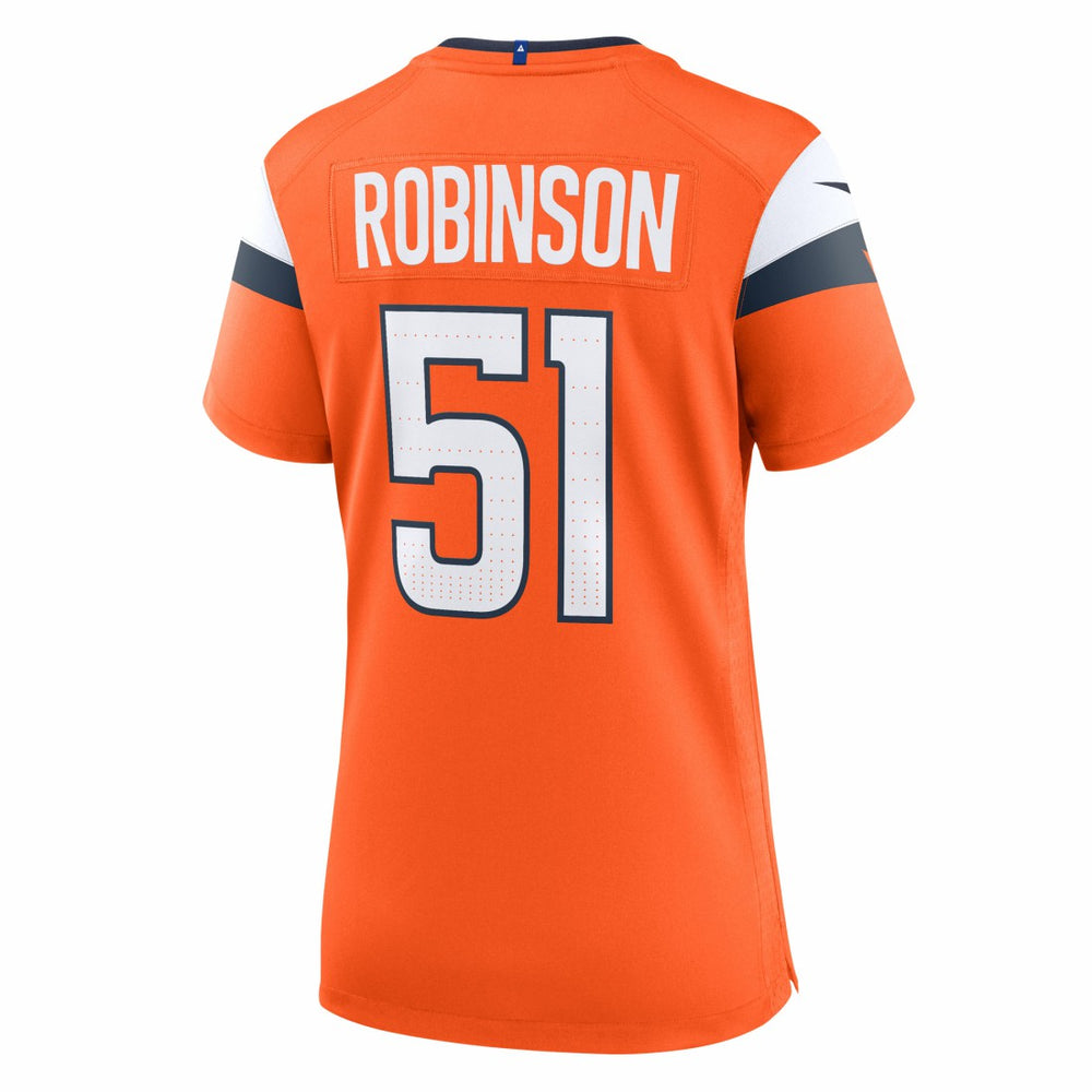 Que Robinson Denver Broncos Women's Team Game Jersey Orange