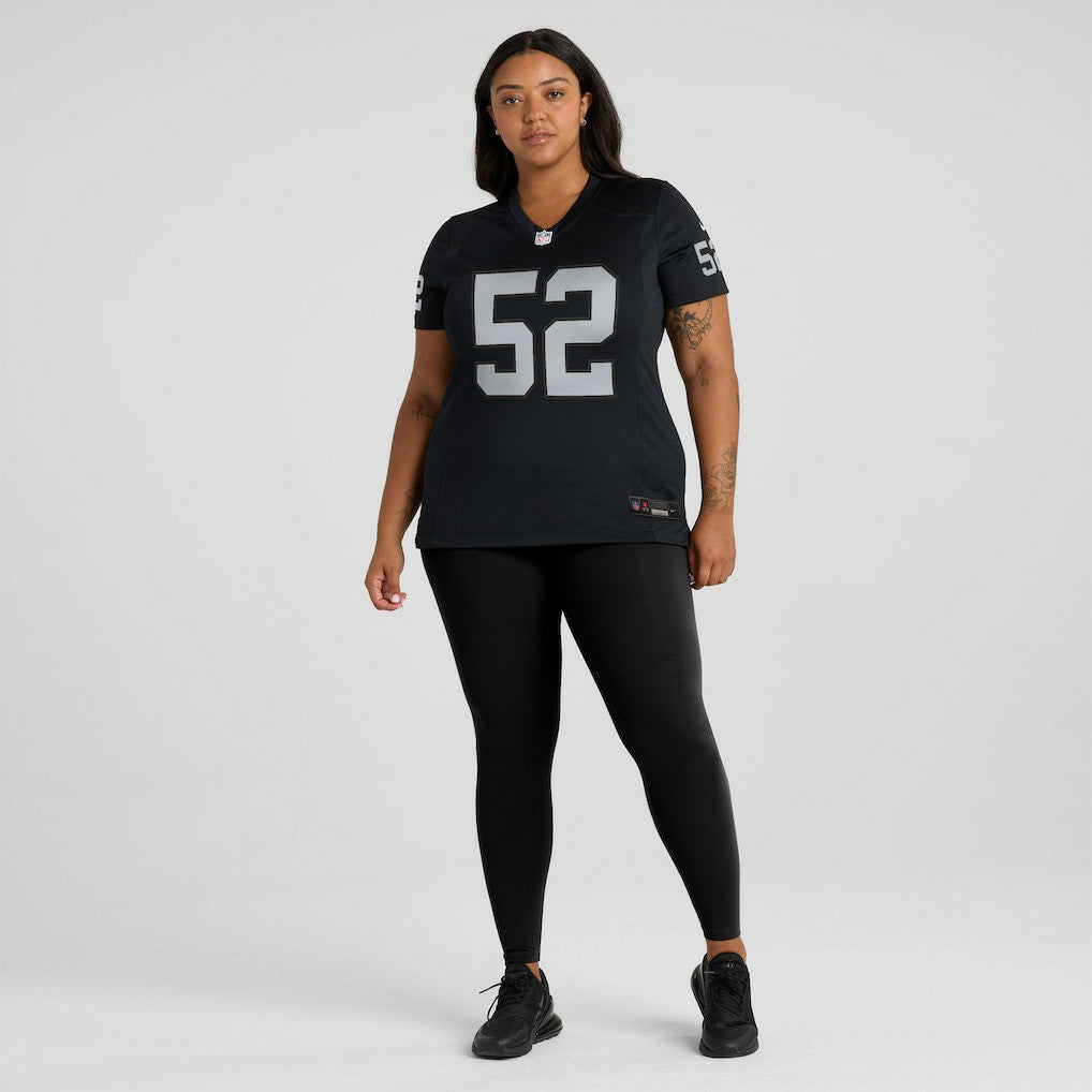 Elandon Roberts Las Vegas Raiders Women's Team Game Jersey Black