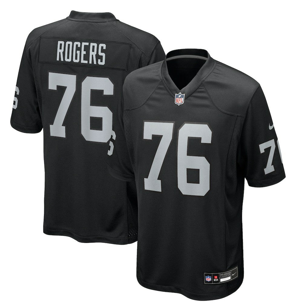 Caleb Rogers Las Vegas Raiders Team Game Jersey Black