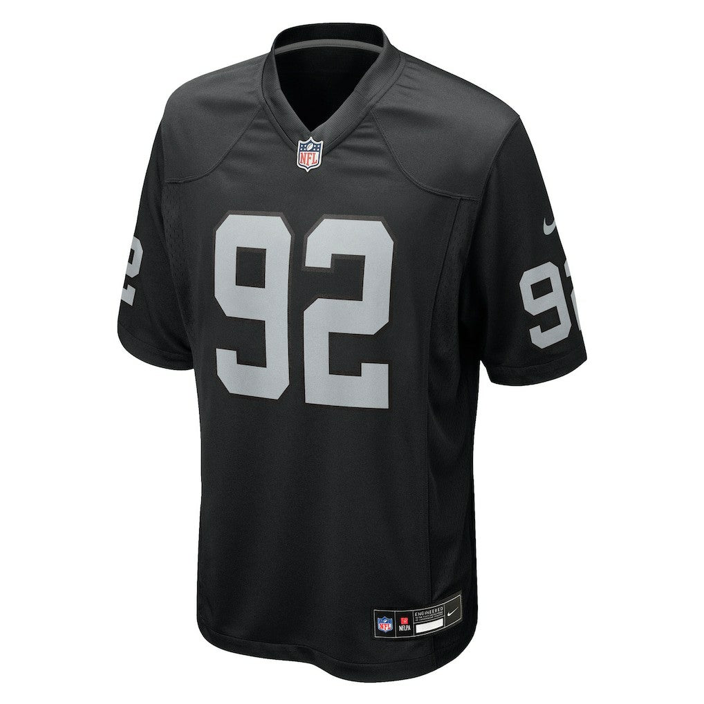 JJ Pegues Las Vegas Raiders Team Game Jersey Black