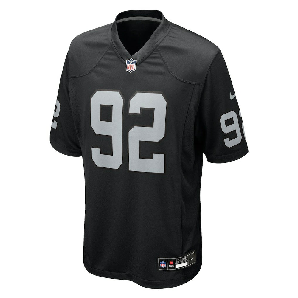 JJ Pegues Las Vegas Raiders Team Game Jersey Black