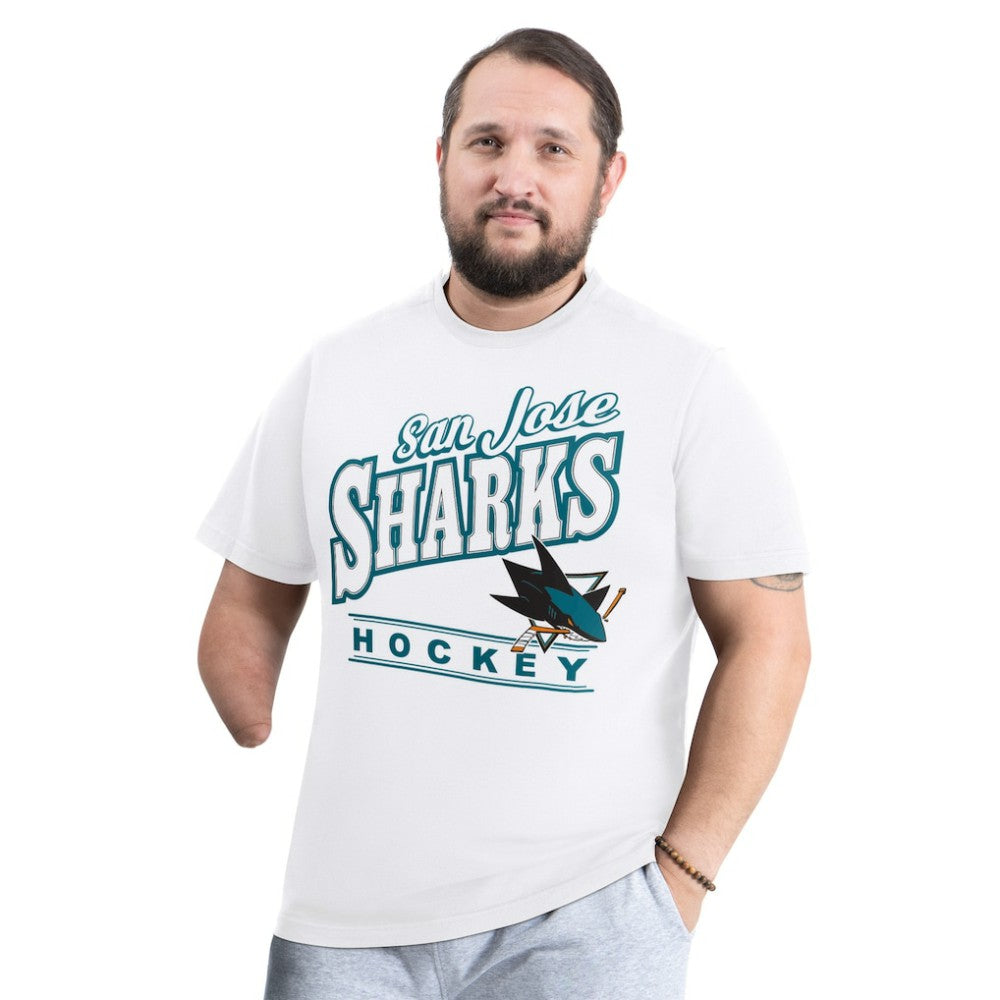 NHL San Jose Sharks G-III Sports by Carl Banks Adaptive Headliner T-Shirt - White