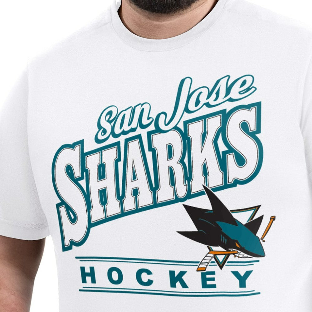 NHL San Jose Sharks G-III Sports by Carl Banks Adaptive Headliner T-Shirt - White