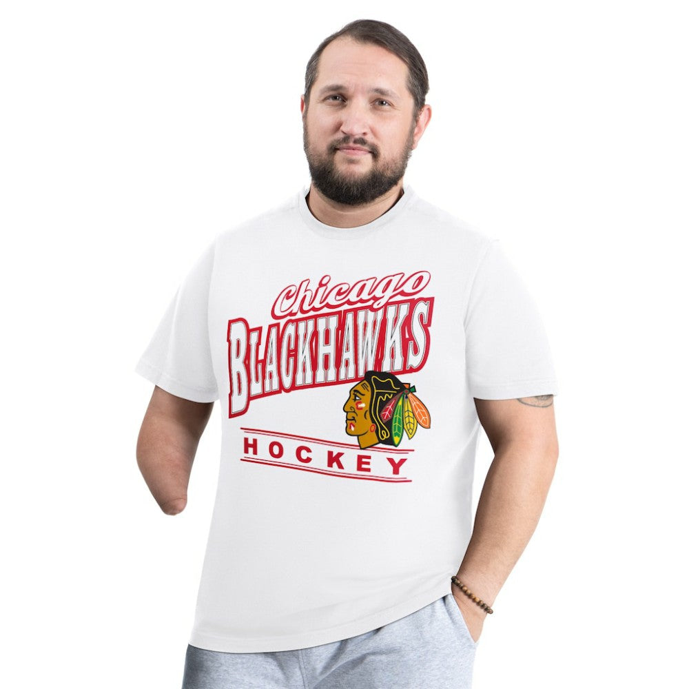NHL Chicago Blackhawks G-III Sports by Carl Banks Adaptive Headliner T-Shirt - White
