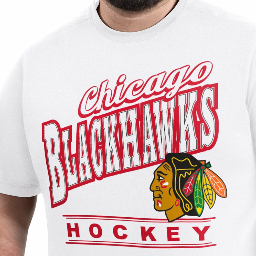 NHL Chicago Blackhawks G-III Sports by Carl Banks Adaptive Headliner T-Shirt - White