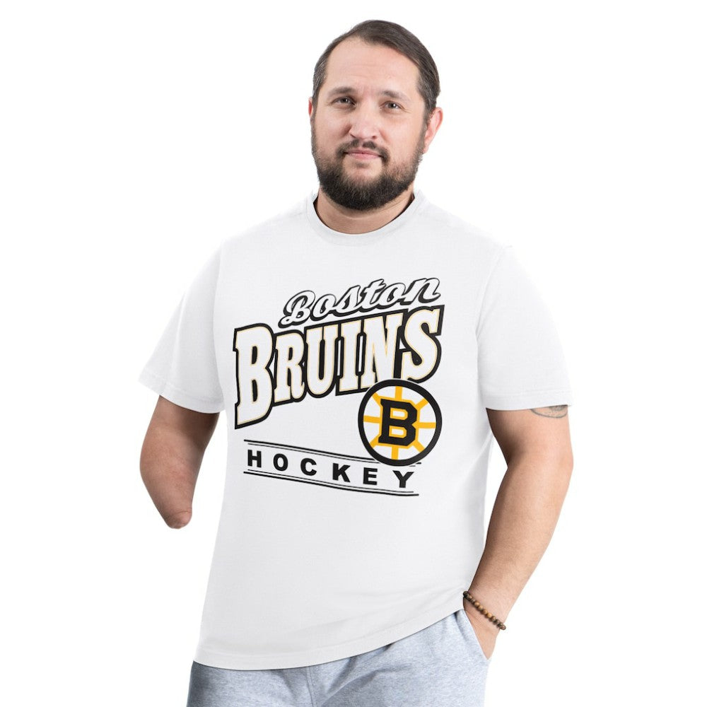 NHL Boston Bruins G-III Sports by Carl Banks Adaptive Headliner T-Shirt - White