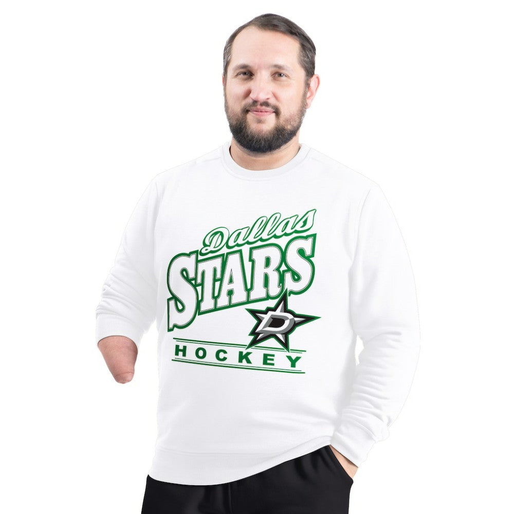 NHL Dallas Stars G-III Sports by Carl Banks Adaptive Headliner Fleece Sweatshirt - White