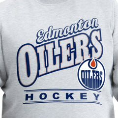 NHL Edmonton Oilers G-III Sports by Carl Banks Adaptive Headliner Fleece Sweatshirt - Gray