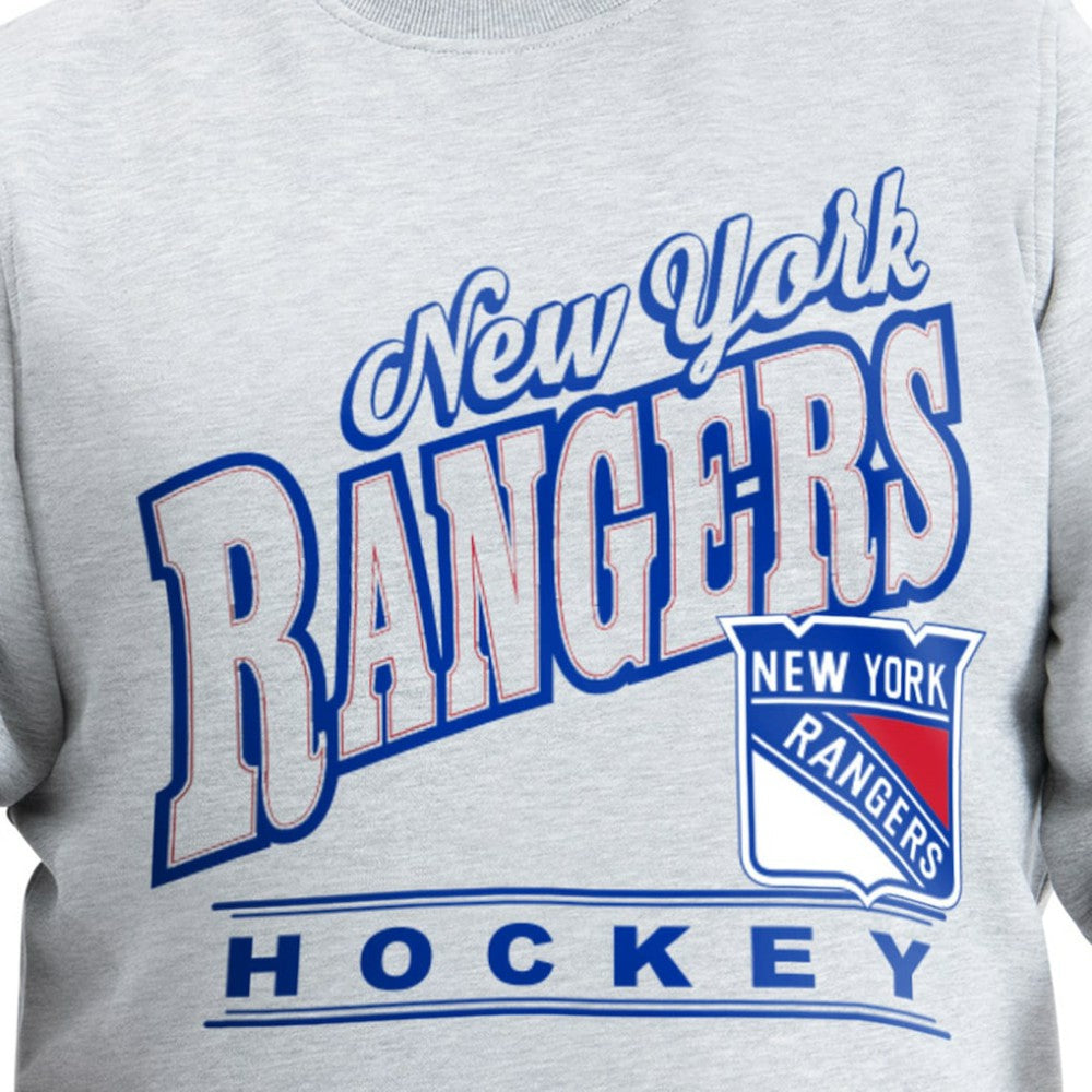 NHL New York Rangers G-III Sports by Carl Banks Adaptive Headliner Fleece Sweatshirt - Gray