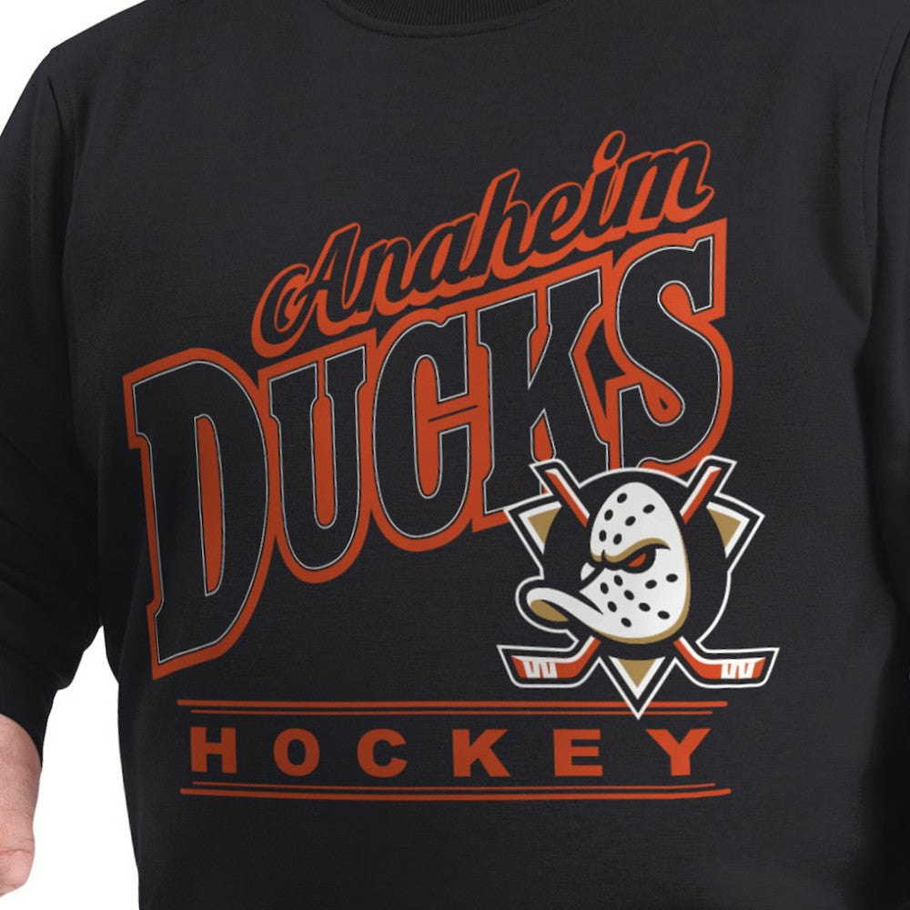 NHL Anaheim Ducks G-III Sports by Carl Banks Adaptive Headliner Fleece Sweatshirt - Black