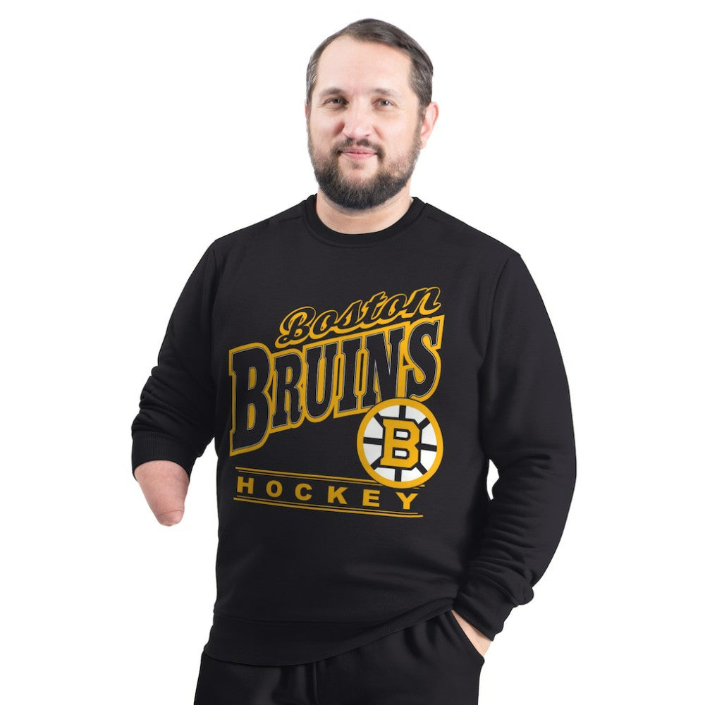 NHL Boston Bruins G-III Sports by Carl Banks Adaptive Headliner Fleece Sweatshirt - Black