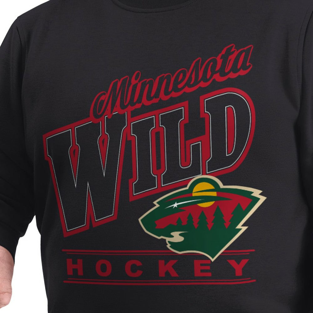 NHL Minnesota Wild G-III Sports by Carl Banks Adaptive Headliner Fleece Sweatshirt - Black