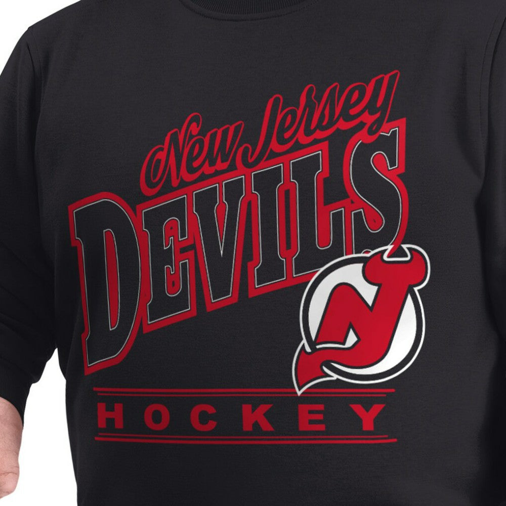 NHL New Jersey Devils G-III Sports by Carl Banks Adaptive Headliner Fleece Sweatshirt - Black