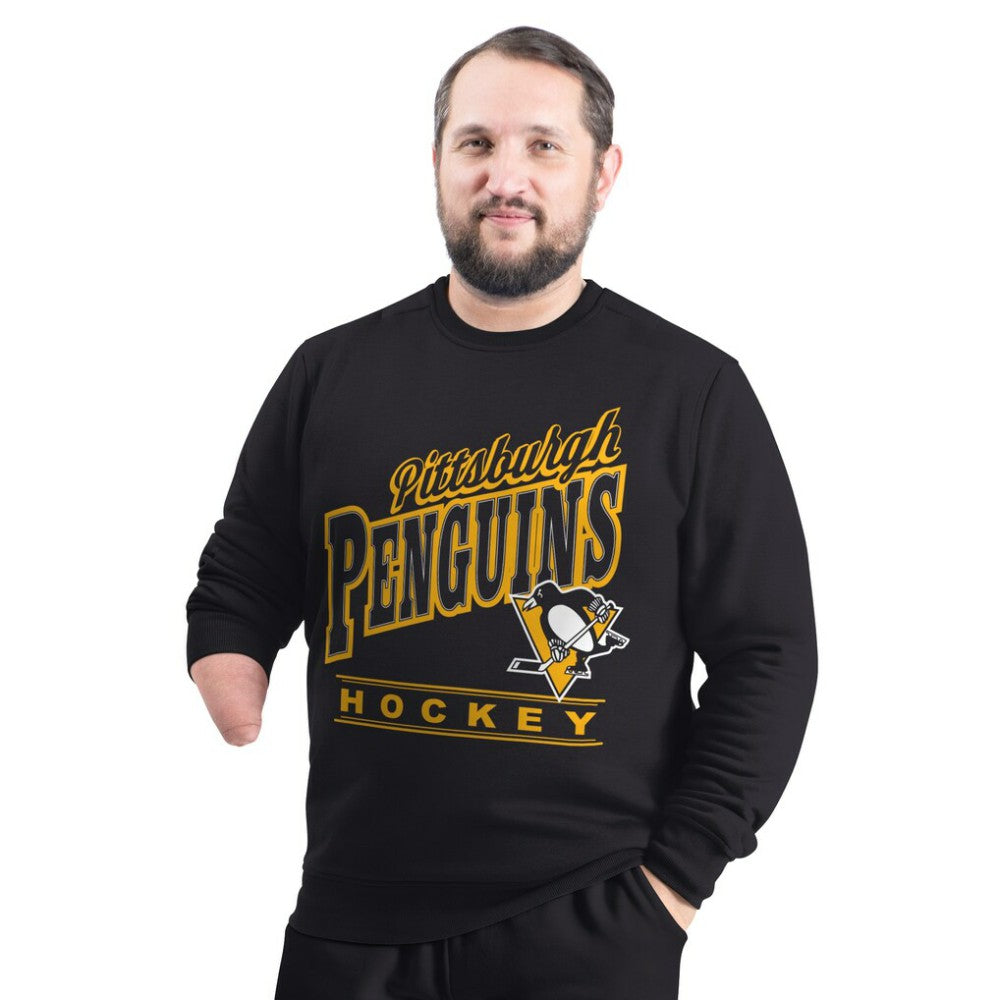 NHL Pittsburgh Penguins G-III Sports by Carl Banks Adaptive Headliner Fleece Sweatshirt - Black