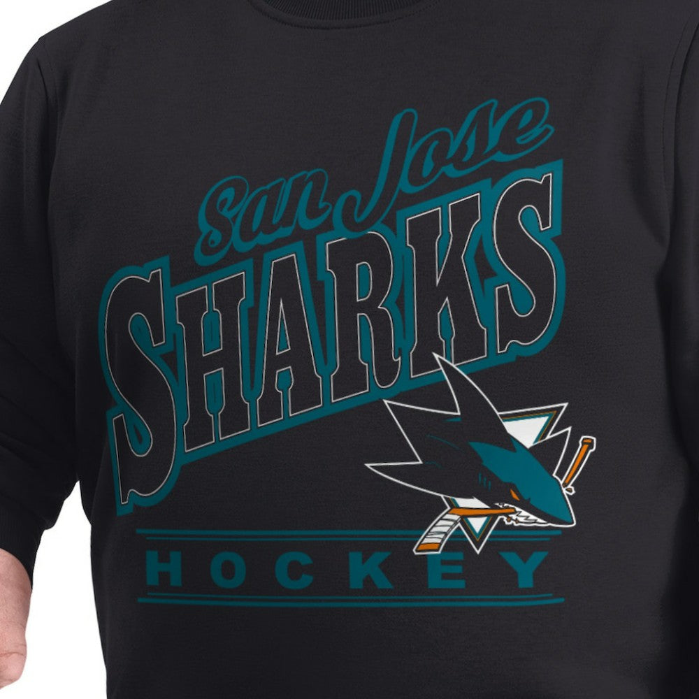 NHL San Jose Sharks G-III Sports by Carl Banks Adaptive Headliner Fleece Sweatshirt - Black