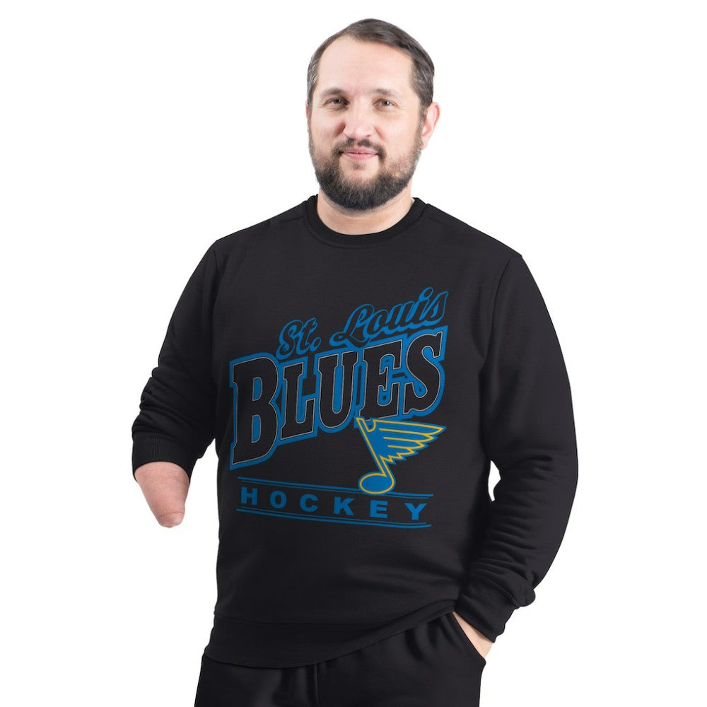 NHL St. Louis Blues G-III Sports by Carl Banks Adaptive Headliner Fleece Sweatshirt - Black