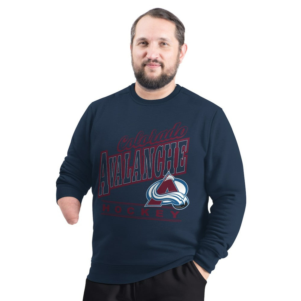 NHL Colorado Avalanche G-III Sports by Carl Banks Adaptive Headliner Fleece Sweatshirt - Navy
