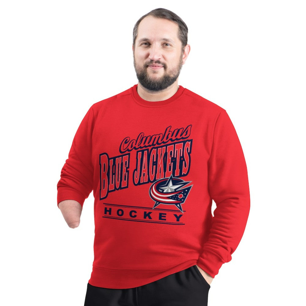 NHL Columbus Blue Jackets G-III Sports by Carl Banks Adaptive Headliner Fleece Sweatshirt - Red