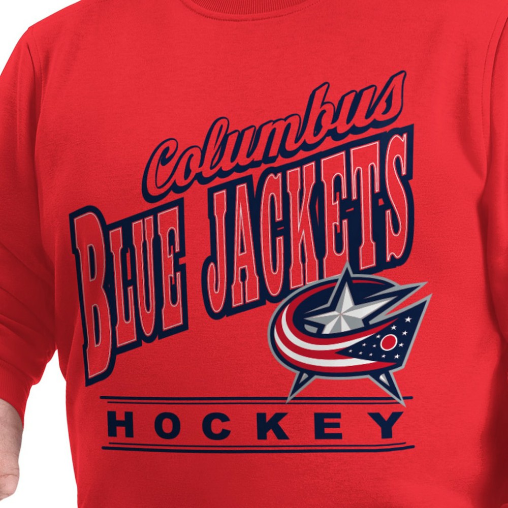 NHL Columbus Blue Jackets G-III Sports by Carl Banks Adaptive Headliner Fleece Sweatshirt - Red
