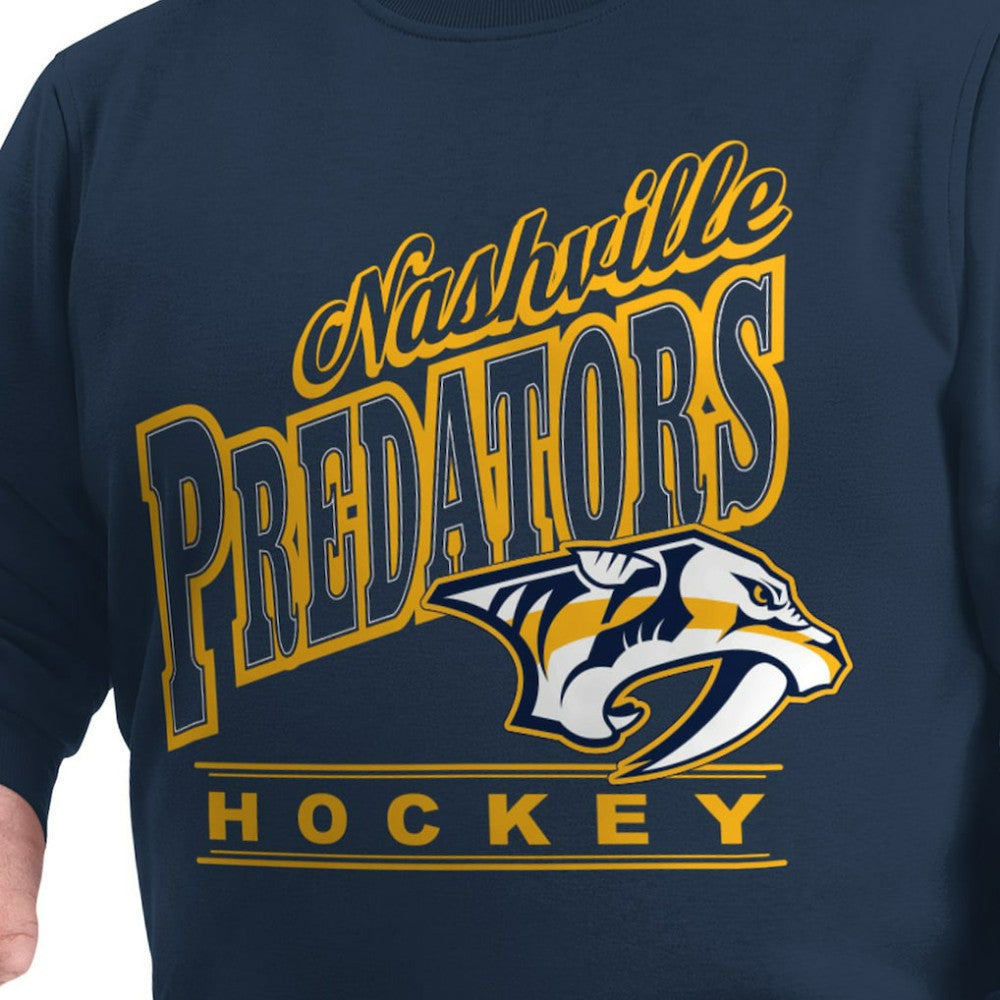 NHL Nashville Predators G-III Sports by Carl Banks Adaptive Headliner Fleece Sweatshirt - Navy