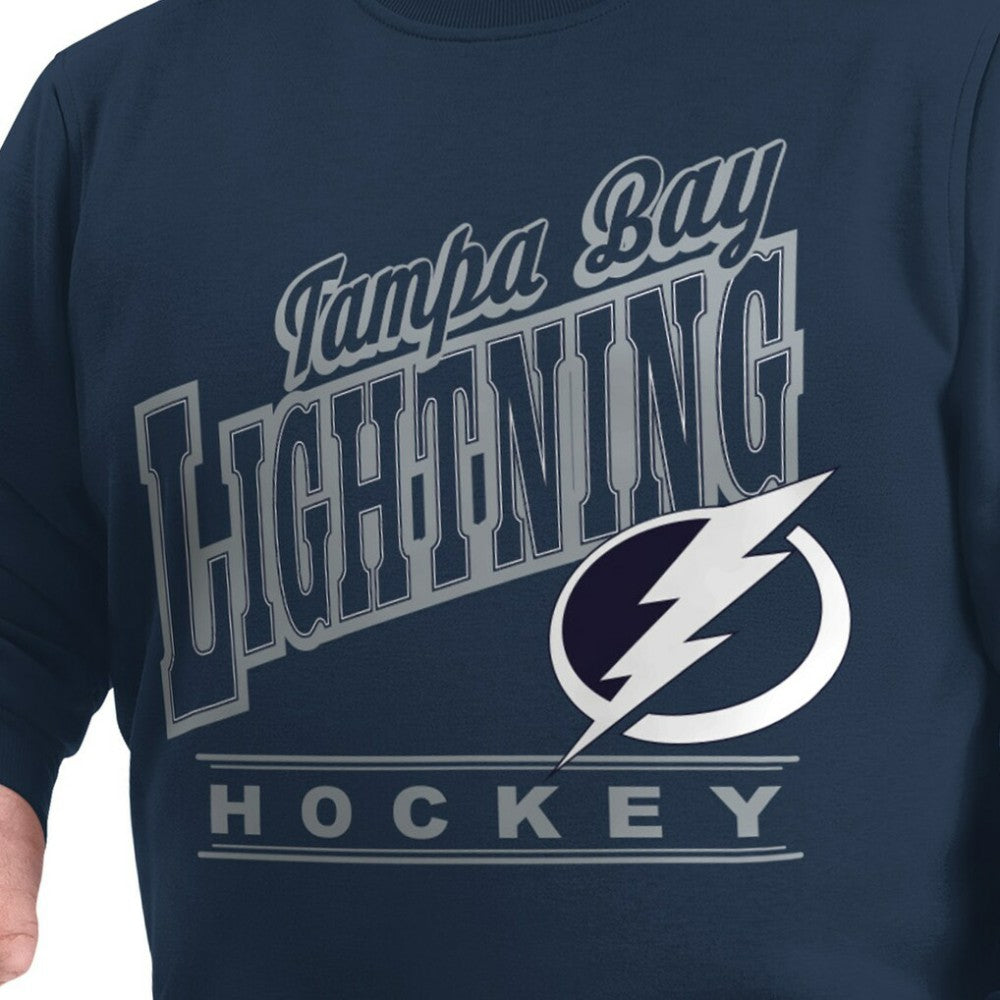 NHL Tampa Bay Lightning G-III Sports by Carl Banks Adaptive Headliner Fleece Sweatshirt - Navy