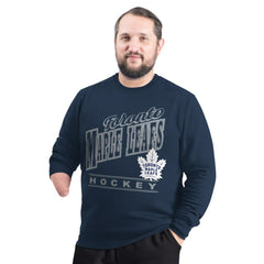 NHL Toronto Maple Leafs G-III Sports by Carl Banks Adaptive Headliner Fleece Sweatshirt - Navy