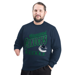 NHL Vancouver Canucks G-III Sports by Carl Banks Adaptive Headliner Fleece Sweatshirt - Navy