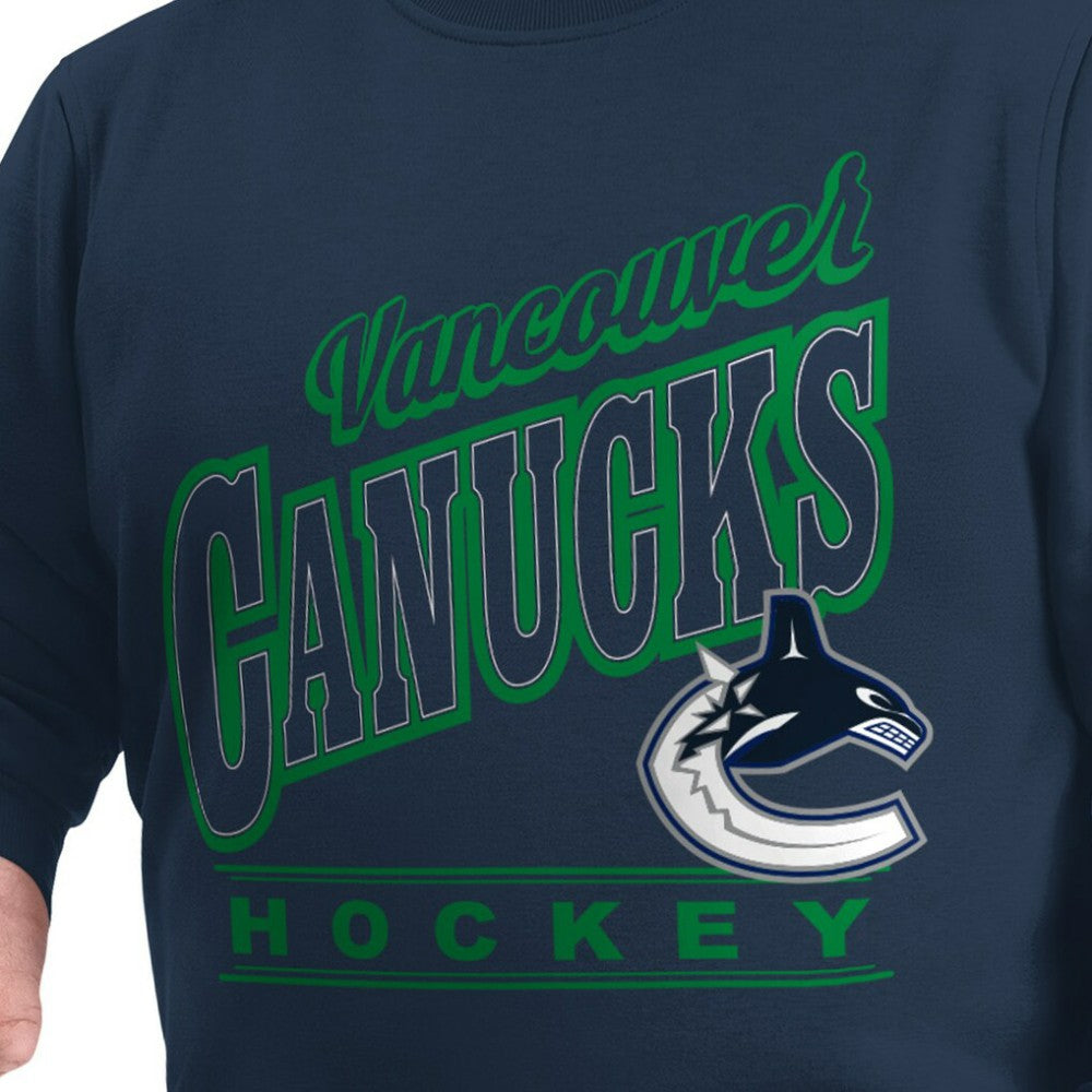 NHL Vancouver Canucks G-III Sports by Carl Banks Adaptive Headliner Fleece Sweatshirt - Navy