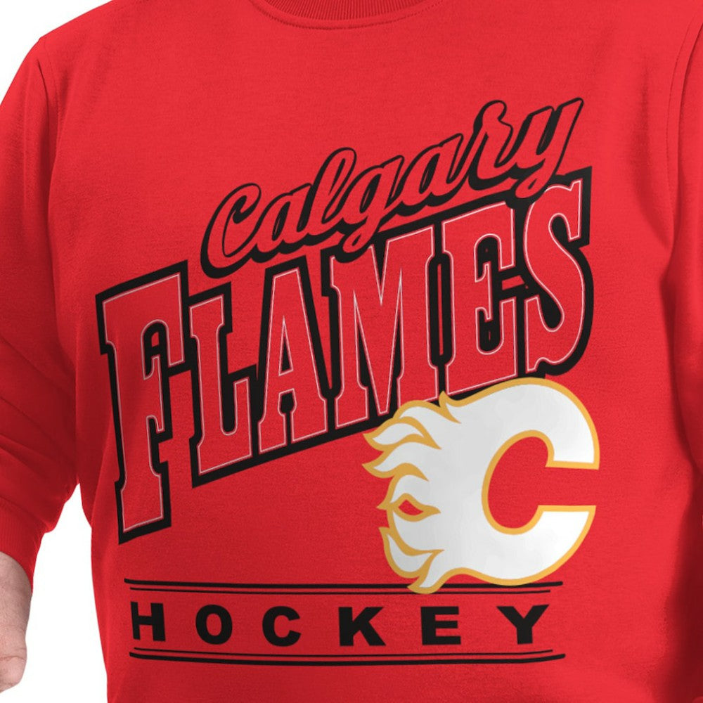 NHL Calgary Flames G-III Sports by Carl Banks Adaptive Headliner Fleece Sweatshirt - Red