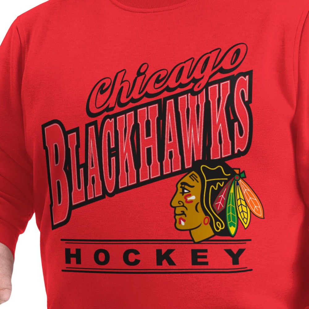 NHL Chicago Blackhawks G-III Sports by Carl Banks Adaptive Headliner Fleece Sweatshirt - Red