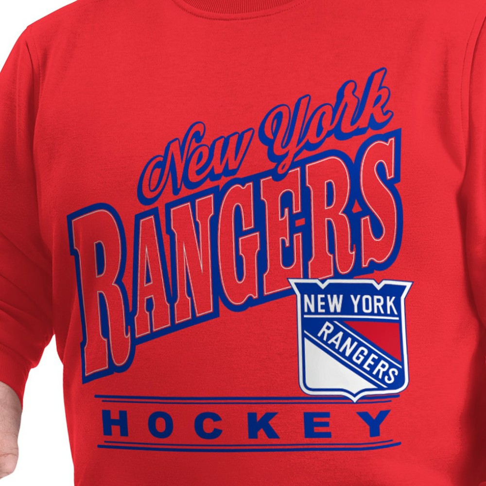 NHL New York Rangers G-III Sports by Carl Banks Adaptive Headliner Fleece Sweatshirt - Red
