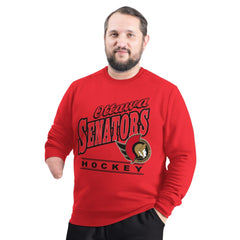 NHL Ottawa Senators G-III Sports by Carl Banks Adaptive Headliner Fleece Sweatshirt - Red
