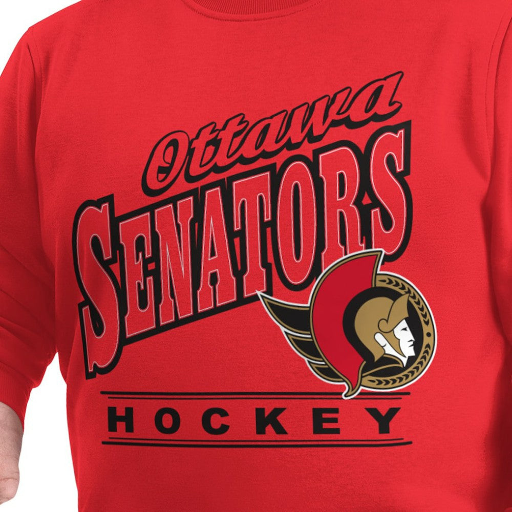 NHL Ottawa Senators G-III Sports by Carl Banks Adaptive Headliner Fleece Sweatshirt - Red
