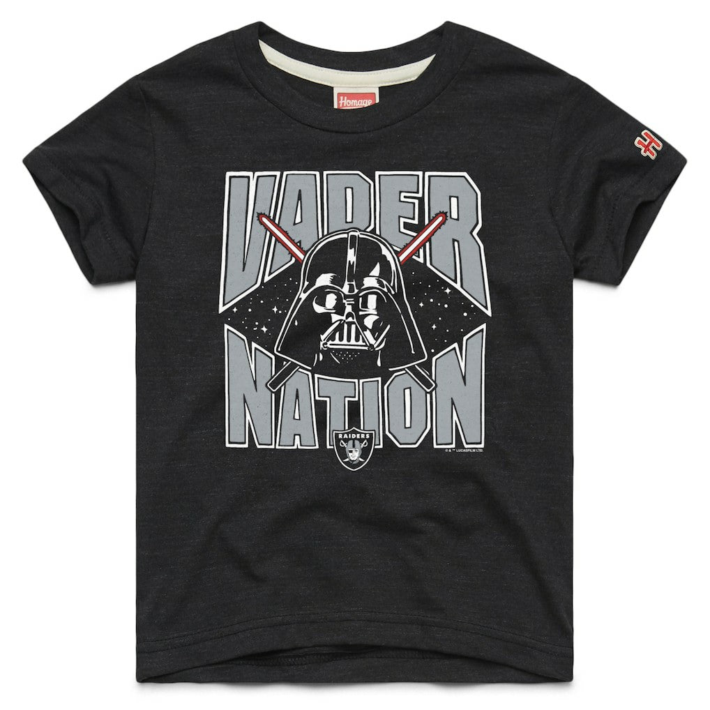Las Vegas Raiders Homage Youth Star Wars x NFL Tri-Blend T-Shirt Black